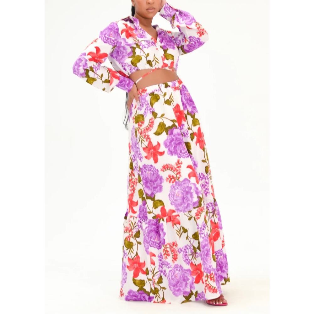 Mulla Crop Top with Maxi Skirt